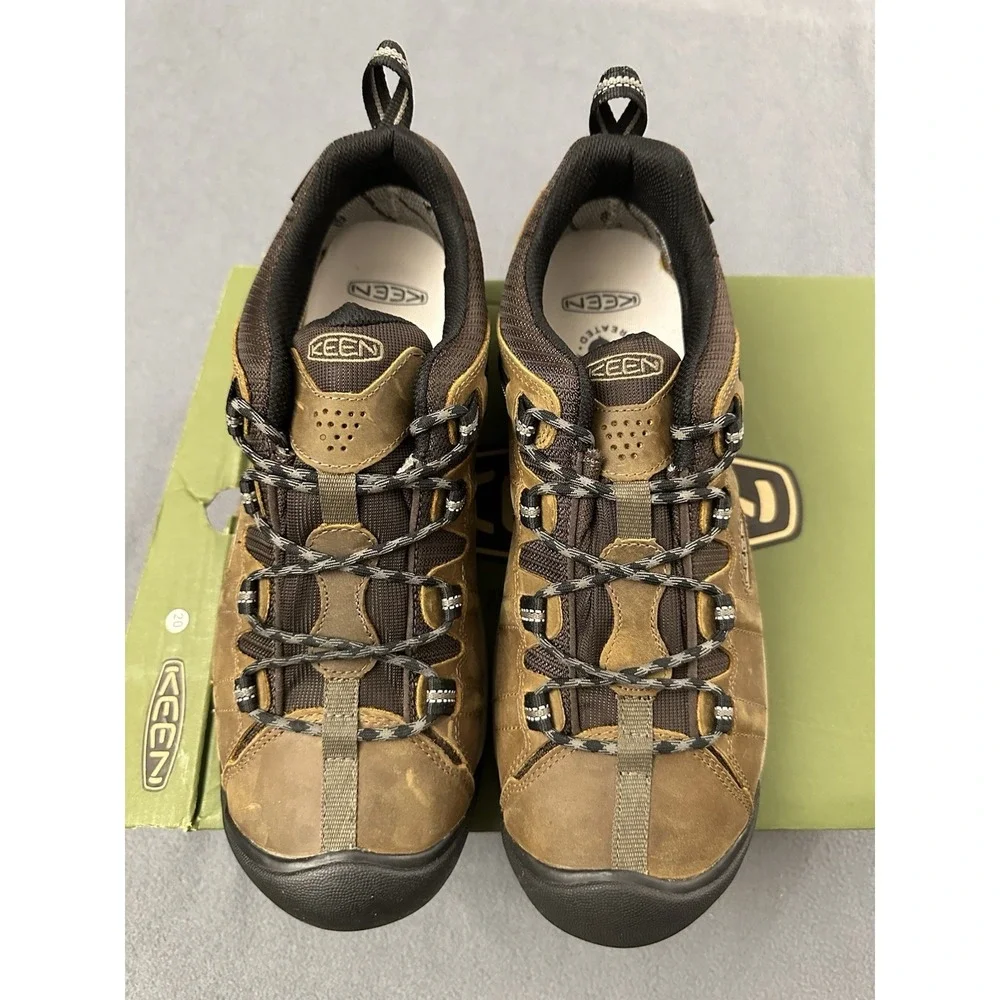 Keen Mens Targhee II Waterproof Hiking Shoes Boots Bison Brindle Brown 11.5 Wide